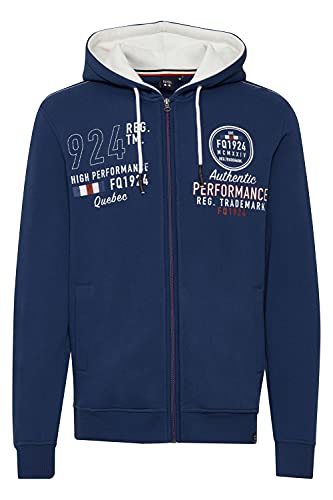 FQ1924 Thure Herren Sweatjacke Kapuzenjacke Hoodie mit Kapuze, Größe:L, Farbe:Estate Blue (194027) von FQ1924