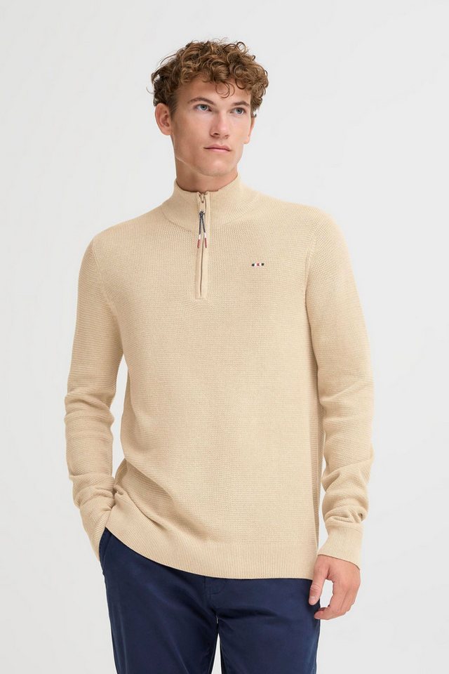 FQ1924 Troyer FQGRANBY STRUCTURE HALFZIP Modischer Feinstrick-Troyer mit Reißverschluss von FQ1924