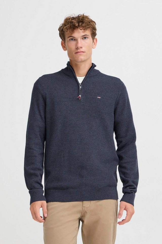 FQ1924 Troyer FQGRANBY STRUCTURE HALFZIP Modischer Feinstrick-Troyer mit Reißverschluss von FQ1924