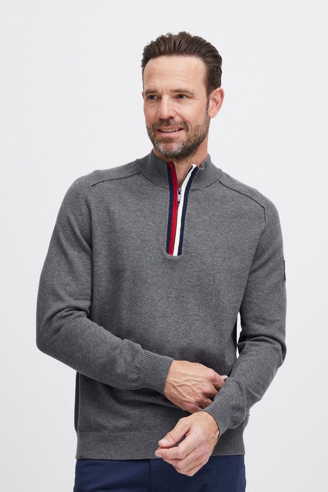 FQ1924 Troyer FQKyle raglan halfzip knit 21900570 Modischer Strickpullover mit Troyer-Kragen von FQ1924