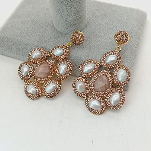 FQHIDMOMX 19x26mm White Baroque freshwater Pearl Sunstone Gold color plated champagne Stud Earrings FQHIDMOMX 19x26mm White Baroque freshwater Pearl Sunstone Gold color plated champagne Stud Earrings von FQHIDMOMX