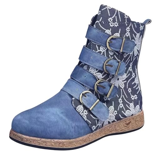 FQLGJMY Damen Knie High Roman Cut Out Gladiator Sandalen Sommer Casual Knöchelgurt offene Zehe atmungsaktive Rücken Reißverschluss niedrigen Absatz Sandalen von FQLGJMY