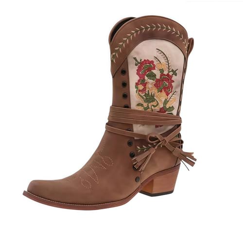 FQLGJMY Damen Knie High Roman Cut Out Gladiator Sandalen Sommer Casual Knöchelgurt offene Zehe atmungsaktive Rücken Reißverschluss niedrigen Absatz Sandalen von FQLGJMY