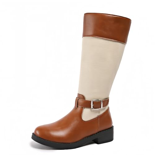 FQLGJMY Damen Knie High Roman Cut Out Gladiator Sandalen Sommer Casual Knöchelgurt offene Zehe atmungsaktive Rücken Reißverschluss niedrigen Absatz Sandalen von FQLGJMY