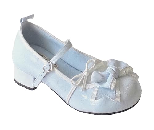 FQLGJMY Damen Lolita Mary Jane Schuhe Gothic Runde Zehenpartie Klobiger Plateauabsatz Spitze Bunt Punkrock Süß Kawaii Mit JK Bubble Princess-Kleid Denim-Lederrock Jeans von FQLGJMY