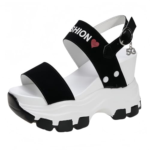 FQLGJMY Frauen Vegan Chunky Goth Schuhe Punk Stil Schuhe mit Schädel Sterne Kreuz Herz Kette Niet offene Zehe Rutschen auf Plattform Keil Rutsche Sandalen Sommer Punk Beach Slippers FQLGJMY Frauen Vegan Chunky Goth Schuhe Punk Stil Schuhe mit Schädel Sterne Kreuz Herz Kette Niet offene Zehe Rutschen auf Plattform Keil Rutsche Sandalen Sommer Punk Beach Slippers von FQLGJMY