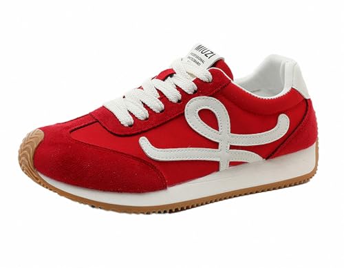 FQLGJMY Plateau-Sneaker Für Damen Canvas Klobige Dünne Sohle Niedriger Schnitt Atmungsaktiv Langlebig Aufzugsschuhe Bunt Vielseitig Modisch Lässig Frühling Herbst Reisen Gehen Alltag von FQLGJMY