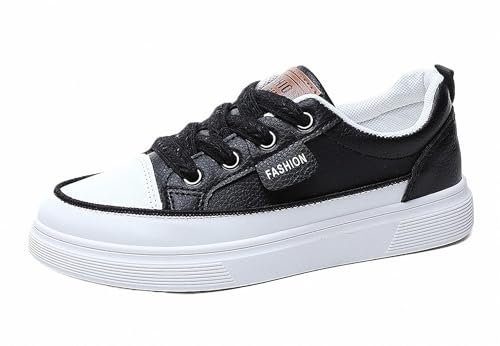 FQLGJMY Plateau-Sneaker Für Damen Canvas Klobige Dünne Sohle Niedriger Schnitt Atmungsaktiv Langlebig Aufzugsschuhe Bunt Vielseitig Modisch Lässig Frühling Herbst Reisen Gehen Alltag von FQLGJMY