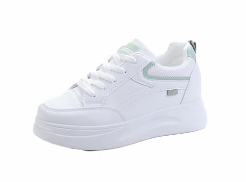 FQLGJMY Plateau-Sneaker Für Damen Canvas Klobige Dünne Sohle Niedriger Schnitt Atmungsaktiv Langlebig Aufzugsschuhe Bunt Vielseitig Modisch Lässig Frühling Herbst Reisen Gehen Alltag von FQLGJMY