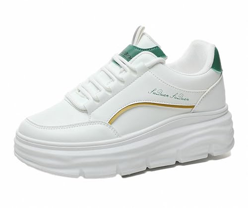 FQLGJMY Plateau-Sneaker Für Damen Canvas Klobige Dünne Sohle Niedriger Schnitt Atmungsaktiv Langlebig Aufzugsschuhe Bunt Vielseitig Modisch Lässig Frühling Herbst Reisen Gehen Alltag von FQLGJMY