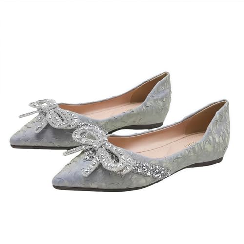 Frauen Spitze Strass Ballett Flache Schuhe Glitter Blumen Bogen Hochzeitsparty Komfort niedrigen Absatz Elegantes Kleid Flachen Frauen Spitze Strass Ballett Flache Schuhe Glitter Blumen Bogen Hochzeitsparty Komfort niedrigen Absatz Elegantes Kleid Flachen von FQLGJMY