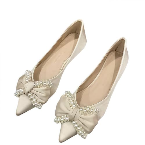 Frauen Spitze Strass Ballett Flache Schuhe Glitter Blumen Bogen Hochzeitsparty Komfort niedrigen Absatz Elegantes Kleid Flachen Frauen Spitze Strass Ballett Flache Schuhe Glitter Blumen Bogen Hochzeitsparty Komfort niedrigen Absatz Elegantes Kleid Flachen von FQLGJMY