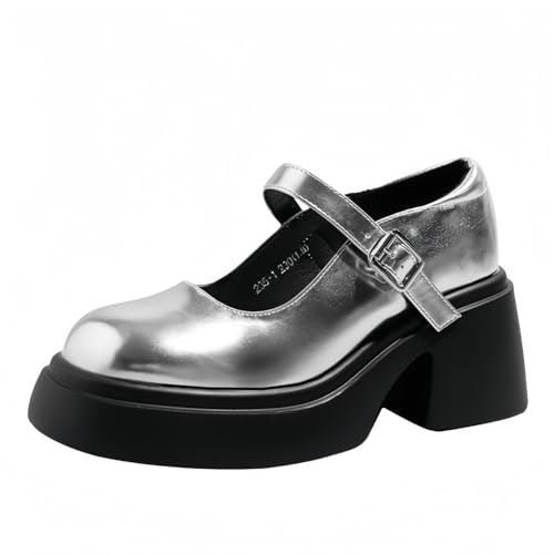 Frauen gotische Plattform Mary Jane Schuhe Vintage Runde Zehe für Frauen Knöchelgurt Chunky Absatz Pumpen Uniform Party Tänze Kleid Schuhe Frauen gotische Plattform Mary Jane Schuhe Vintage Runde Zehe für Frauen Knöchelgurt Chunky Absatz Pumpen Uniform Party Tänze Kleid Schuhe von FQLGJMY