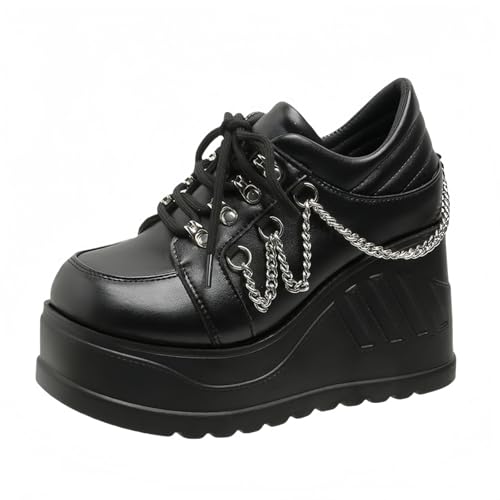 Frauen gotische Plattform Mary Jane Schuhe mit Kette Stern Herz Vintage Runde Zehe für Frauen Knöchelgurt Chunky Absatz Pumpen Uniform Party Tänze Kleid Schuhe Frauen gotische Plattform Mary Jane Schuhe mit Kette Stern Herz Vintage Runde Zehe für Frauen Knöchelgurt Chunky Absatz Pumpen Uniform Party Tänze Kleid Schuhe von FQLGJMY