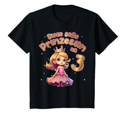 Diese kleine Prinzessin ist 3 - 3. Geburtstag Mädchen T-Shirt von FR Geburtstagsgeschenke für kleine Prinzessinnen