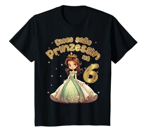 Kinder Diese kleine Prinzessin ist 6 - 6. Geburtstag Mädchen T-Shirt Kinder Diese kleine Prinzessin ist 6 - 6. Geburtstag Mädchen T-Shirt von FR Geburtstagsgeschenke für kleine Prinzessinnen