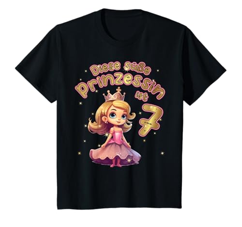 Kinder Diese kleine Prinzessin ist 7 - 7. Geburtstag Mädchen T-Shirt von FR Geburtstagsgeschenke für kleine Prinzessinnen