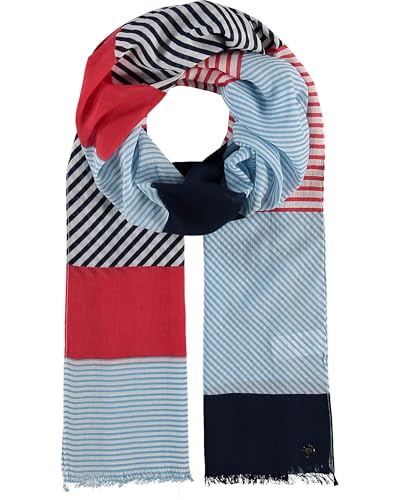 FRAAS Baumwoll-Schal in Colour-Blocking - 180 x 50 cm - 100% Baumwolle - Perfekt für Frühling und Sommer Navy von FRAAS