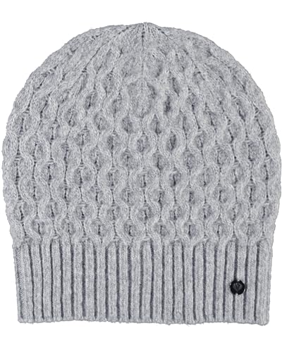 FRAAS Beanie Damen Mütze - Strickmütze mit 3D-Effekt - Hochwertige Wintermütze - Kopfbedeckung mit Waben-Muster Silver von FRAAS