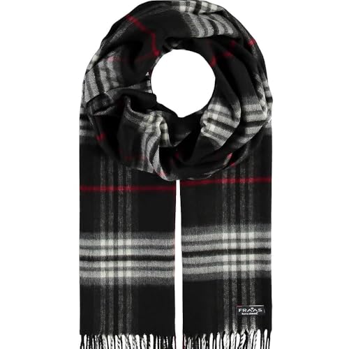 FRAAS Cashmink Schal 35 x 200 cm - Weicher als Kaschmir - Schal kariert für Damen und Herren - Perfekt für Herbst und Winter Schwarz von FRAAS