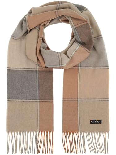 FRAAS Cashmink Schal 35 x 200 cm - Weicher als Kaschmir - Made in Germany - Block-Karo Schal für Damen - Perfekt für Herbst und Winter Chinchilla von FRAAS