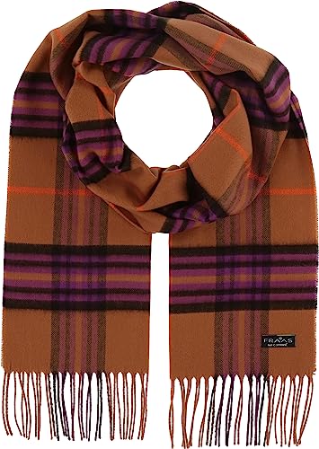 FRAAS Cashmink Schal 35 x 200 cm - Weicher als Kaschmir - Schal kariert für Damen und Herren - Perfekt für Herbst und Winter Cafe Au Lait von FRAAS