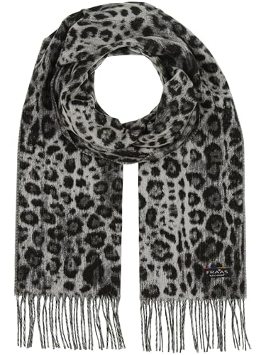 FRAAS Cashmink Schal 35 x 200 cm - Weicher als Kaschmir - Made in Germany - Schal mit Animal Print für Damen - Perfekt für Herbst und Winter Grau von FRAAS
