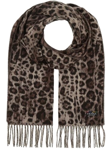 FRAAS Cashmink Schal 35 x 200 cm - Weicher als Kaschmir - Made in Germany - Schal mit Animal Print für Damen - Perfekt für Herbst und Winter Taupe von FRAAS