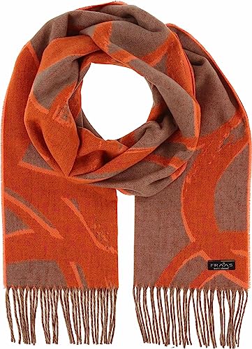 FRAAS Cashmink Schal 35 x 200 cm - Weicher als Kaschmir - Made in Germany - Schal mit Kreisen für Damen und Herren - Perfekt für Herbst und Winter Cyber Orange von FRAAS