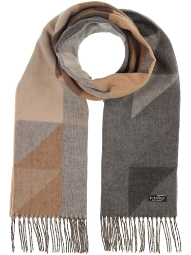FRAAS Cashmink Schal 44 x 200 cm - Weicher als Kaschmir - Made in Germany - Schal mit graphischem Muster für Damen - Perfekt für Herbst und Winter Grau von FRAAS