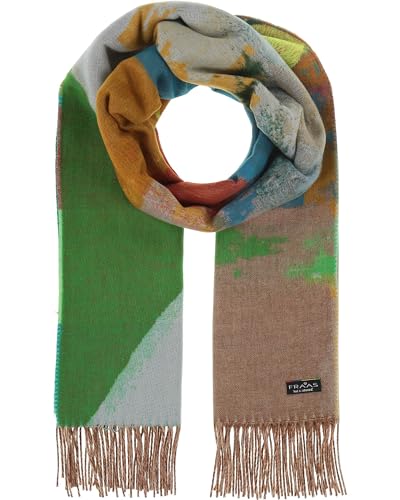 FRAAS Cashmink Schal 56 x 200 cm - Weicher als Kaschmir - Made in Germany - Schal mit Aquarell-Design für Damen - Perfekt für Herbst und Winter Pure Blue von FRAAS