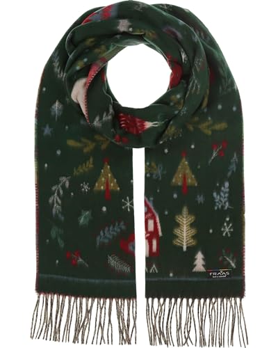 FRAAS Cashmink Weihnachtsschal - warmer Schal mit Nikolaus-Motiv für Damen und Herren - 35 x 200 cm von FRAAS
