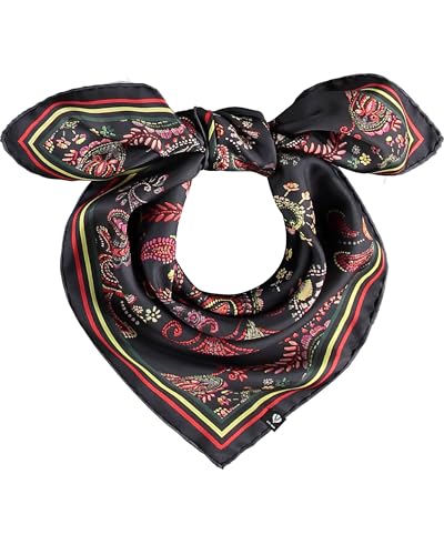 FRAAS Damen Bandana aus reiner Seide - Paisley Print Schwarz von FRAAS