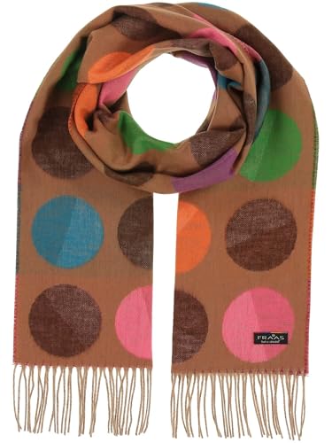 FRAAS Damen Cashmink-Schal mit XXL Punkten - 35 x 200 cm - Made in Germany - Perfekt für Herbst und Winter Camel Clay von FRAAS