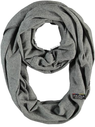 FRAAS Damen Loop-Schal einfarbig aus Cashmink - Made in Germany - wärmender Rund-Schal - Schlauch-Schal weicher als Kaschmir - perfekt für die Übergangszeit Asphalt Grey von FRAAS