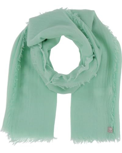 FRAAS Damen-Schal 120 x 160 cm - Modische Stola mit Fransen in Wollmischung - XXL-Schal für kalte Tage Powder Mint von FRAAS
