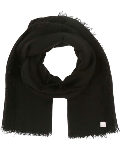 FRAAS Damen-Schal 120 x 160 cm - Modische Stola mit Fransen in Wollmischung - XXL-Schal für kalte Tage Schwarz von FRAAS