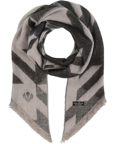 FRAAS Damen-Schal aus Cashmink mit Bias Cut - 46 x 200 cm - Feiner als Cashmere - Perfekt für Herbst und Winter - Sustainability Edition - Made in Germany Black/White von FRAAS