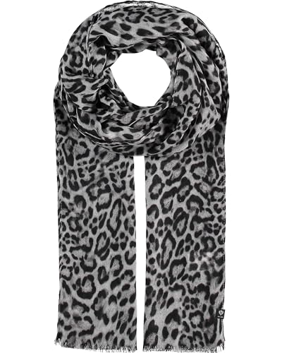 FRAAS Damen Schal mit Animal-Print angenehm weich - Perfekt für den Sommer - 180 x 50 cm - Polyester Grau von FRAAS