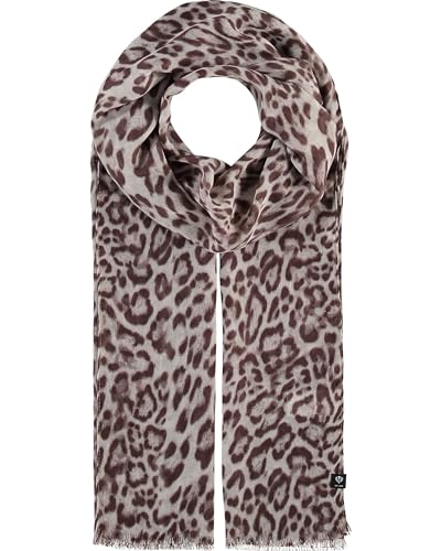 FRAAS Damen Schal mit Animal-Print angenehm weich - Perfekt für den Sommer - 180 x 50 cm - Polyester Taupe von FRAAS