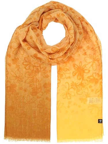 FRAAS Damen Schal mit Blumen-Muster - 70 x 180 cm - nachhaltig aus recyceltem Polyester - Perfekt für den Sommer - Sustainability Edition Gold Brass von FRAAS
