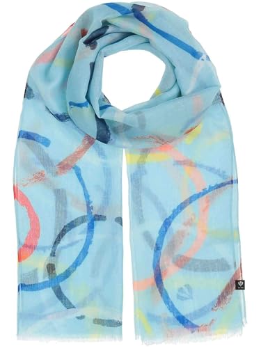FRAAS Damen Schal mit Kreis-Muster - 70 x 180 cm - nachhaltig aus recyceltem Polyester - Perfekt für den Sommer - Sustainability Edition Zen Blue von FRAAS