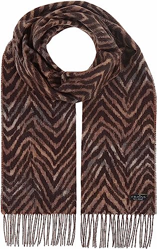 FRAAS Damen-Schal mit Zebra-Muster aus Cashmink - 34 x 200 cm - Feiner als Cashmere - Perfekt für Herbst und Winter - Sustainability Edition - Made in Germany Brownie von FRAAS
