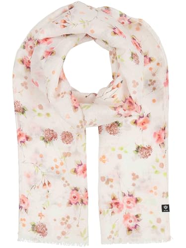 FRAAS Damen Schal mit romantischem Blümchen-Design - 58 x 180 cm Größe - in Hanfmischung von FRAAS