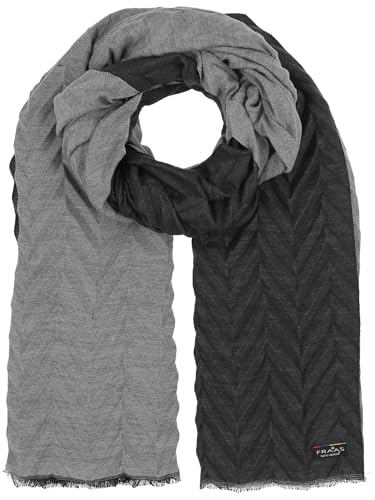 FRAAS Doubleface Plissee-Stola für Damen | 70 x 200 cm | zweifarbiger Schal mit raffiniertem Muster Caviar von FRAAS