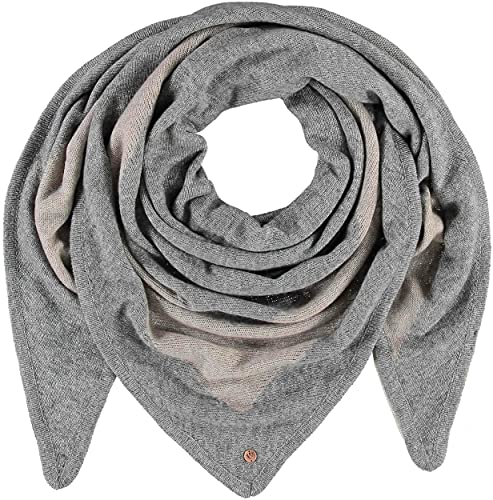 FRAAS Halstuch Damen - Dreieckstuch in Kaschmirmischung für Herbst und Winter - 200 x 87 cm - leichter Kaschmir Schurwolle Schal Damen Grau von FRAAS