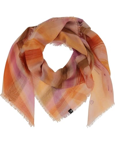 FRAAS Halstuch Damen - Tuch mit Streifen - 120 x 120 cm - Sustainability Edition - leichter Polyester Schal Damen Tangerine von FRAAS