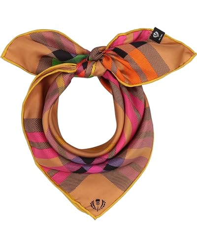 FRAAS Halstuch Damen aus 100% reiner Seide - Nickituch Damen mit Plaid-Muster - 51 x 51 cm Größe - Schickes Seidentuch Bandana Rabbit von FRAAS