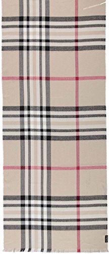 FRAAS Karierter Schal für Damen & Herren - XXL-Schal Made in Germany - Moderner Decken-Schal - Plaid mit Karo-Muster - Perfekt für Frühling und Sommer Taupe von FRAAS