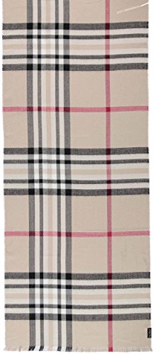 FRAAS Karierter XXL-Schal für Damen & Herren - Made in Germany - Moderner Decken-Schal - Plaid mit Karo-Muster - Perfekt für Frühling und Sommer Taupe von FRAAS